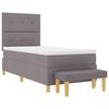 vidaXL Boxspring bed met matras met hoofdeinde Taupe 80 x 200 cm Stof