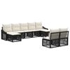 vidaXL Tuinbankenset 9 st Zwart poly rattan