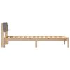 vidaXL Bedframe Bruin en taupe 75 x 190 cm Massief grenenhout