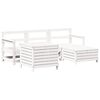 vidaXL 5-delige Loungeset massief grenenhout wit