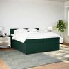 vidaXL Boxspring met matras fluweel donkergroen 200x200 cm