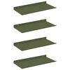 vidaXL Drijvende plank 4 pcs Olijf Groen 40 x 18 x 2,5 cm Staal