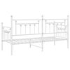 vidaXL Bedframe voor een daybed met hoofdeinde Wit 80 x 200 cm Staal
