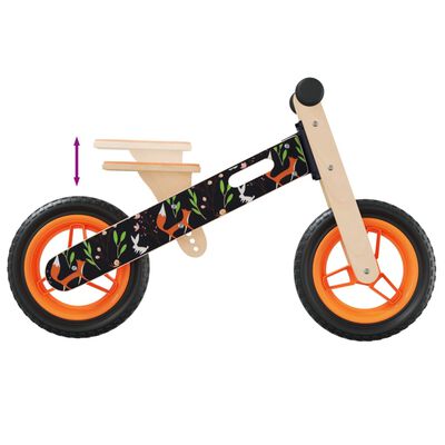 vidaXL Loopfiets voor kinderen oranje met print
