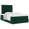 vidaXL Ottoman bed met matrassen 120x190cm fluweel donkergroen