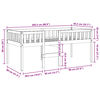 vidaXL Kinderbed zonder matras massief grenenhout wit 80x200 cm