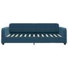 vidaXL Slaapbank met onderschuifbed en lades 90x200 cm fluweel blauw