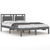 vidaXL Bedframe massief hout grijs 120x200 cm