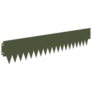 vidaXL Gazonrand 20 st 103 x 20 cm Staal Olijfgroen