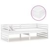 vidaXL Slaapbank met matras massief grenenhout wit 90x200 cm