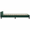 vidaXL Bedframe zonder matras 90x200 cm fluweel donkergroen