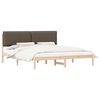 vidaXL Bedframe met Gevoerd Hoofdgedeelte Taupe 180 x 200 cm