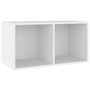 vidaXL Opbergbox voor LP's 71x34x36 cm bewerkt hout wit