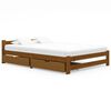 vidaXL Bedframe met 2 lades massief grenenhout honingbruin 140x200 cm