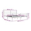vidaXL Bedframe massief grenenhout wit 180x200 cm