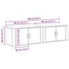 vidaXL Wandtv-kast Set 2 pcs Artisan Eiken 80 x 34,5 x 40 cm