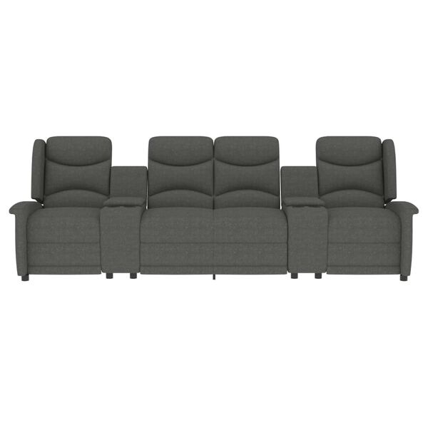 vidaXL Massagestoel 4-zits verstelbaar met bekerhouder lichtgrijs