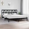 vidaXL Bedframe massief grenenhout zwart 180x200 cm