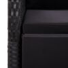 vidaXL 11-delige Tuinset met kussens poly rattan zwart