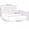 vidaXL Boxspring met matras stof donkerbruin 180x200 cm