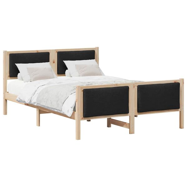 vidaXL Bedframe met hoofdeinde Zwart 140 x 190 cm Stof