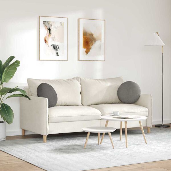 vidaXL Zitkussens 2 pcs Lichtgrijs &Oslash; 40 cm Katoen Stof