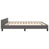 vidaXL Bedframe met hoofdeinde zonder matras 180x200 cm grijs