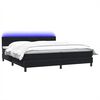 vidaXL Boxspring met matras en LED fluweel zwart 180x210 cm