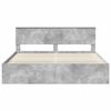 vidaXL Bedframe met hoofdeinde Beton 180 x 200 cm Massief grenenhout