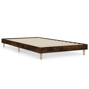 vidaXL Bedframe zonder matras hout gerookt eikenkleurig 90x200 cm