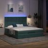vidaXL Ottoman bed met matrassen en LED's 180x200cm fluweel