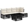 vidaXL Tuinbankenset 6 st Zwart poly rattan