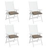 vidaXL Stoelkussens 4 st 50x50x7 cm oxford stof taupe