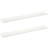 vidaXL Drijvende plank 2 st Wit 80 x 9 x 2,5 cm Staal
