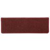 vidaXL Trapmatten 15 st 65x21x4 cm Bordeaux Rechthoekige Rand