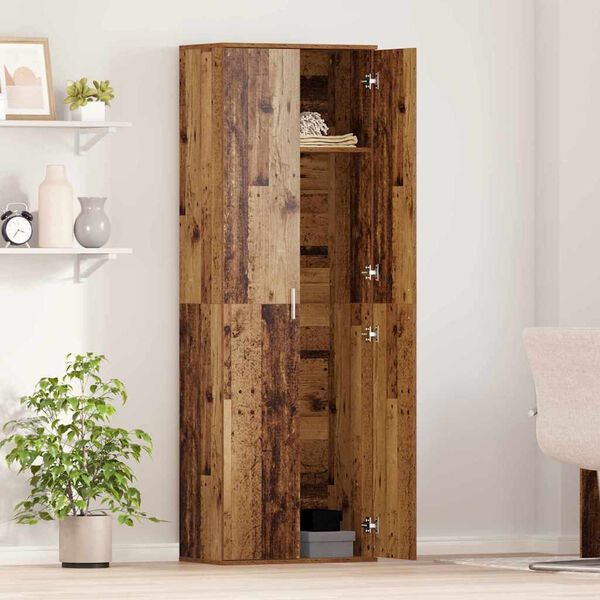 vidaXL Highboard Oud Hout 60 x 35 x 180 cm Bewerkt hout