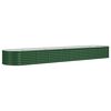 vidaXL Plantenbak 368x80x36 cm gegalvaniseerd staal groen