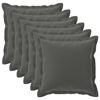 vidaXL Kussensloop 6 st HOUTEN Antraciet 80 x 80 cm Polyester