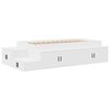 vidaXL Opbergbedframe met plank met opslag Wit 75 cm Bewerkt hout