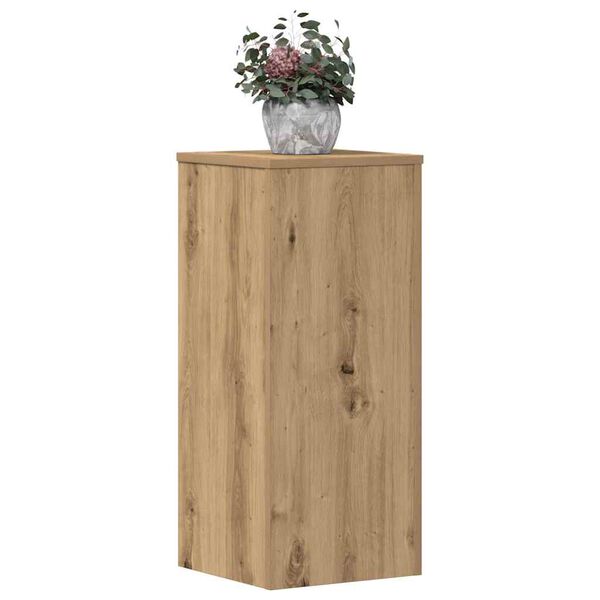 vidaXL Plantenstandaards 2 st 30x30x70 cm hout artisanaal eiken