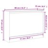 vidaXL Schoenenkast 80x21x57 cm bewerkt hout gerookt eikenkleurig