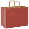 vidaXL Papieren zakken 250 st met hengsels 32x17x25 cm rood
