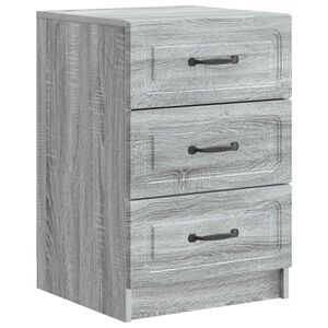vidaXL Nachtkastje Grijs sonoma 43 x 41 x 63,5 cm Bewerkt hout