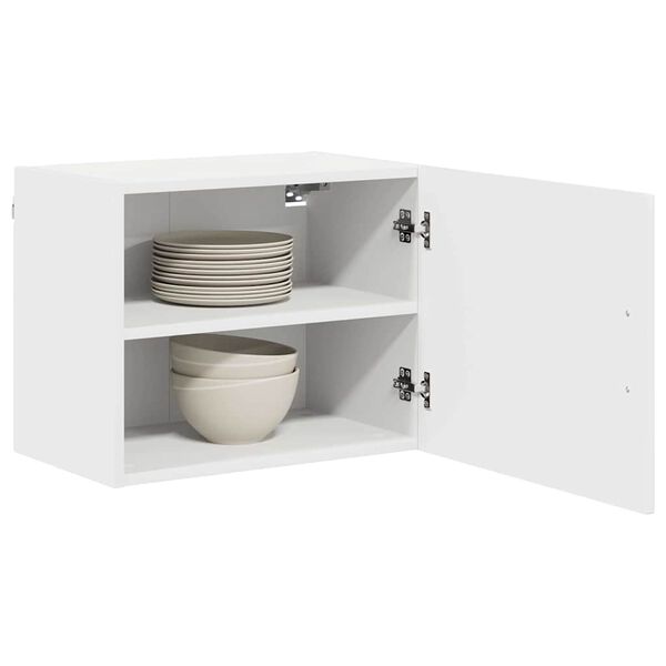 vidaXL Keukenkast Kalmar Hoogglans wit 50 x 31 x 40 cm Bewerkt hout
