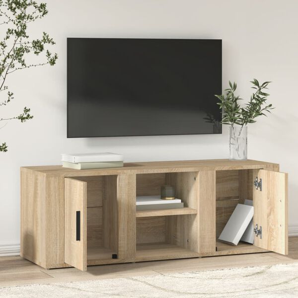 vidaXL Tv-meubel 100x31,5x35 cm bewerkt hout sonoma eikenkleurig
