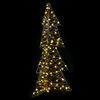 vidaXL Kerstboom met 160 LED Warmwit 150 cm Rattan