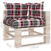 vidaXL 6-delige Loungeset met kussens pallet grenenhout