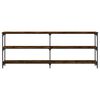 vidaXL Wandtafel 200x29x75 cm bewerkt hout gerookt eikenkleurig
