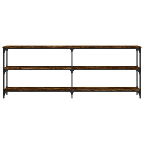 vidaXL Wandtafel 200x29x75 cm bewerkt hout gerookt eikenkleurig