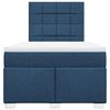 vidaXL Boxspring met matras stof blauw 120x190 cm